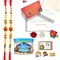 Rakhi for Brother Rudraksh Rakhi Raksha Bandhan Gifts Traditional Ferro-Roher/Ghirdalli/Kitket Rakhi Gift Hamper Bracelet for Brother Sister Bhabhi - Perfect for Celebration